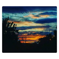 Blue Sunset Double Sided Flano Blanket (small)  by okhismakingart