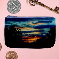 Blue Sunset Large Coin Purse by okhismakingart