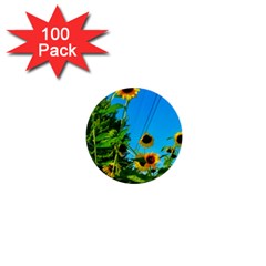 Bright Sunflowers 1  Mini Buttons (100 Pack)  by okhismakingart