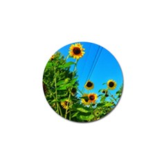 Bright Sunflowers Golf Ball Marker by okhismakingart