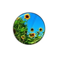 Bright Sunflowers Hat Clip Ball Marker (4 Pack) by okhismakingart