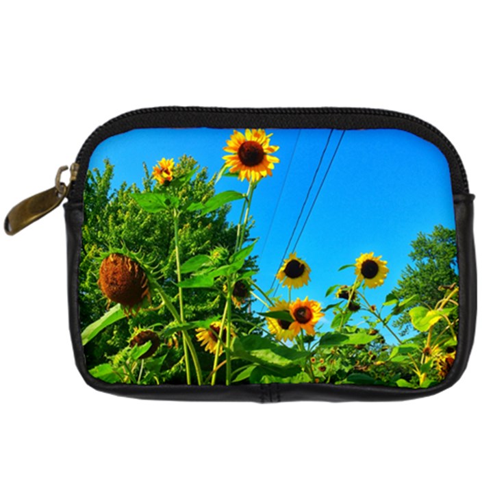 Bright Sunflowers Digital Camera Leather Case