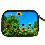 Bright Sunflowers Digital Camera Leather Case Back