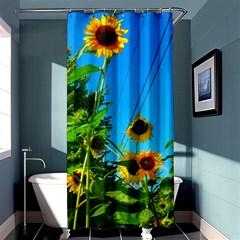 Bright Sunflowers Shower Curtain 36  X 72  (stall)  by okhismakingart