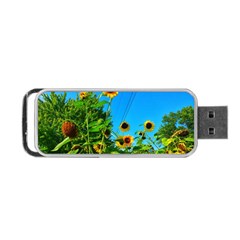 Bright Sunflowers Portable Usb Flash (one Side) by okhismakingart