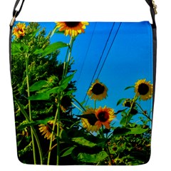 Bright Sunflowers Flap Closure Messenger Bag (s) by okhismakingart