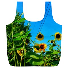 Bright Sunflowers Full Print Recycle Bag (xl) by okhismakingart