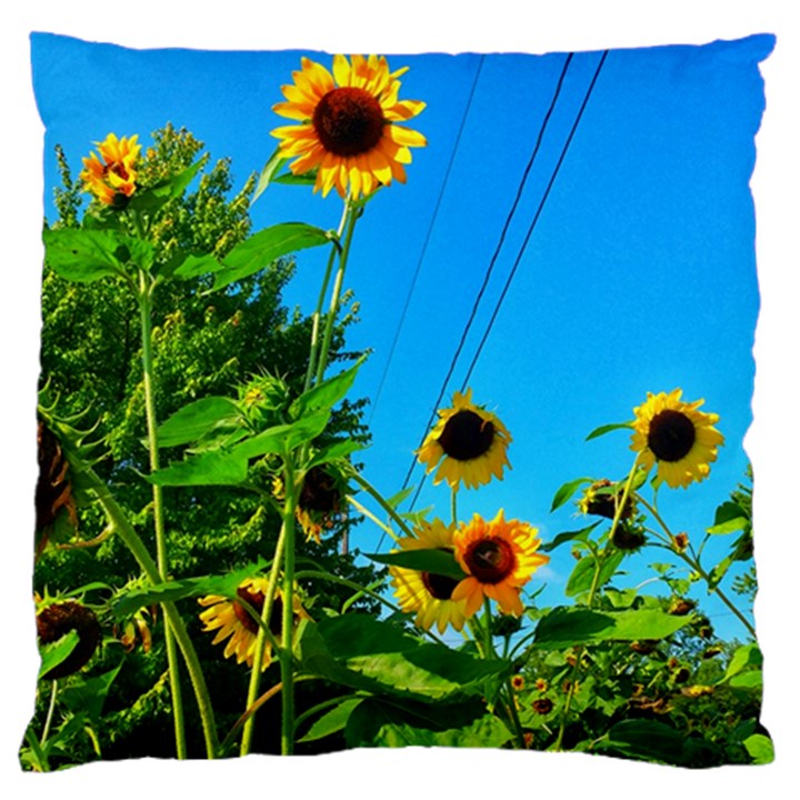 Bright Sunflowers Standard Flano Cushion Case (Two Sides)