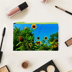 Bright Sunflowers Cosmetic Bag (xs) by okhismakingart