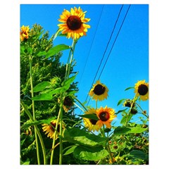 Bright Sunflowers Drawstring Bag (small) by okhismakingart