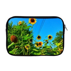 Bright Sunflowers Apple Macbook Pro 17  Zipper Case by okhismakingart