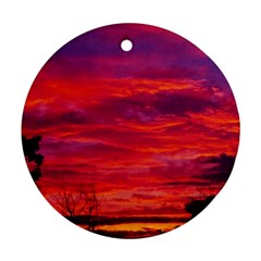 Warm Landscape Ornament (round) by okhismakingart