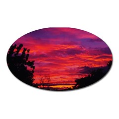 Warm Landscape Oval Magnet by okhismakingart