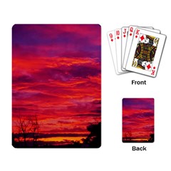 Warm Landscape Playing Cards Single Design by okhismakingart