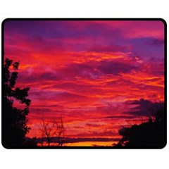 Warm Landscape Fleece Blanket (medium)  by okhismakingart