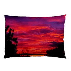 Warm Landscape Pillow Case (two Sides) by okhismakingart