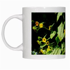 Big Sunflowers White Mugs by okhismakingart