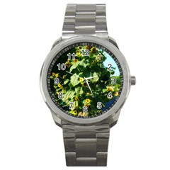 Big Sunflowers Sport Metal Watch by okhismakingart