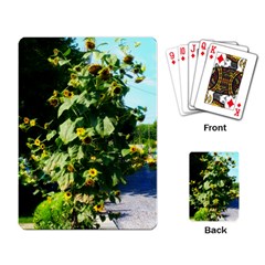 Big Sunflowers Playing Cards Single Design by okhismakingart