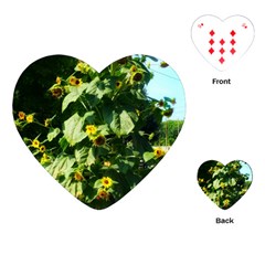 Big Sunflowers Playing Cards (heart) by okhismakingart