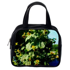 Big Sunflowers Classic Handbag (one Side) by okhismakingart