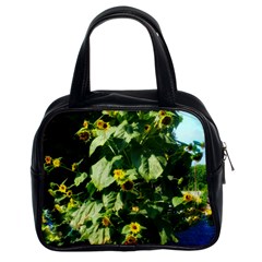 Big Sunflowers Classic Handbag (two Sides) by okhismakingart