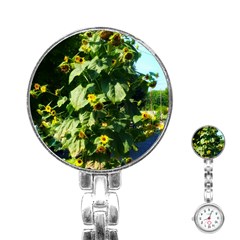 Big Sunflowers Stainless Steel Nurses Watch by okhismakingart