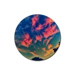 Brushstroke Skies Rubber Coaster (Round)  Front