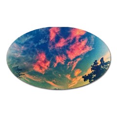 Brushstroke Skies Oval Magnet by okhismakingart