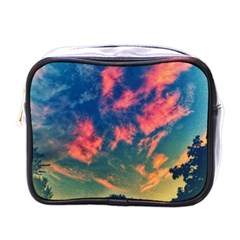 Brushstroke Skies Mini Toiletries Bag (one Side) by okhismakingart