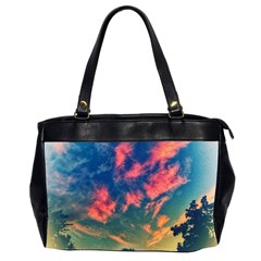 Brushstroke Skies Oversize Office Handbag (2 Sides) by okhismakingart