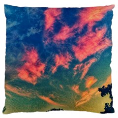 Brushstroke Skies Large Cushion Case (two Sides) by okhismakingart