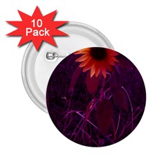 Purple Sunflower 2 25  Buttons (10 Pack)  by okhismakingart