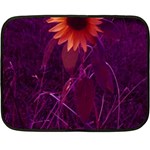 Purple Sunflower Double Sided Fleece Blanket (Mini)  35 x27  Blanket Back