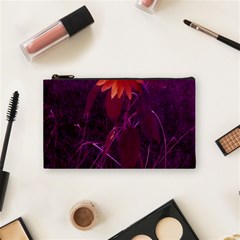 Purple Sunflower Cosmetic Bag (small) by okhismakingart