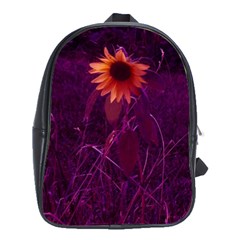 Purple Sunflower School Bag (large) by okhismakingart