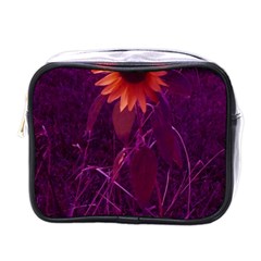 Purple Sunflower Mini Toiletries Bag (one Side) by okhismakingart