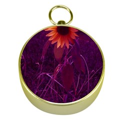 Purple Sunflower Gold Compasses by okhismakingart