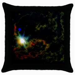 Emerging Sun Throw Pillow Case (black) by okhismakingart