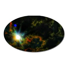 Emerging Sun Oval Magnet by okhismakingart