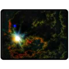 Emerging Sun Fleece Blanket (large)  by okhismakingart