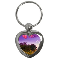 Purple Afternoon Key Chains (heart)  by okhismakingart