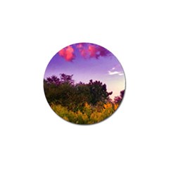 Purple Afternoon Golf Ball Marker by okhismakingart