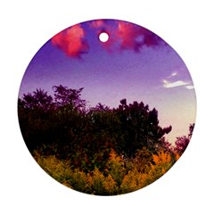 Purple Afternoon Round Ornament (two Sides)