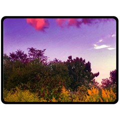 Purple Afternoon Fleece Blanket (large)  by okhismakingart