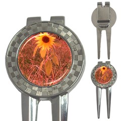 Red Tinted Sunflower 3-in-1 Golf Divots