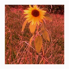 Red Tinted Sunflower Medium Glasses Cloth