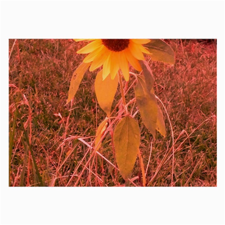 Red Tinted Sunflower Large Glasses Cloth