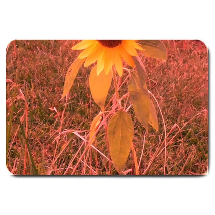 Red Tinted Sunflower Large Doormat 