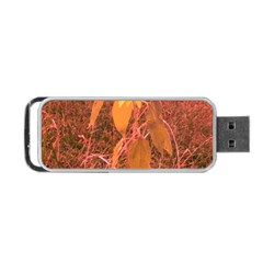 Red Tinted Sunflower Portable USB Flash (Two Sides)